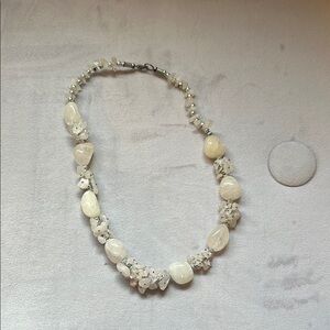 Elegant Cream Beaded Necklace